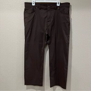 Prana Men Slim Fit Brion Pant Sz 38x30 Brown Outdoor Active Stretch M4BN30312